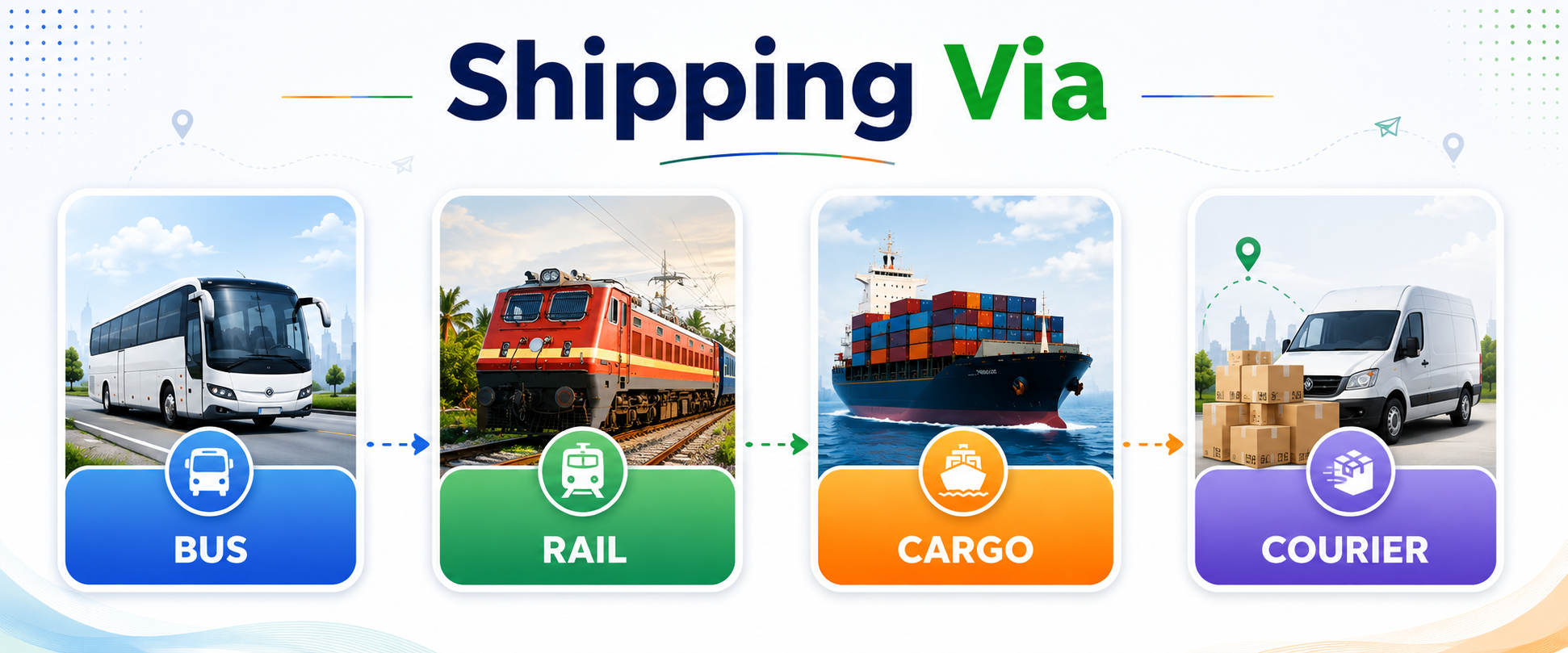 Shipping options banner