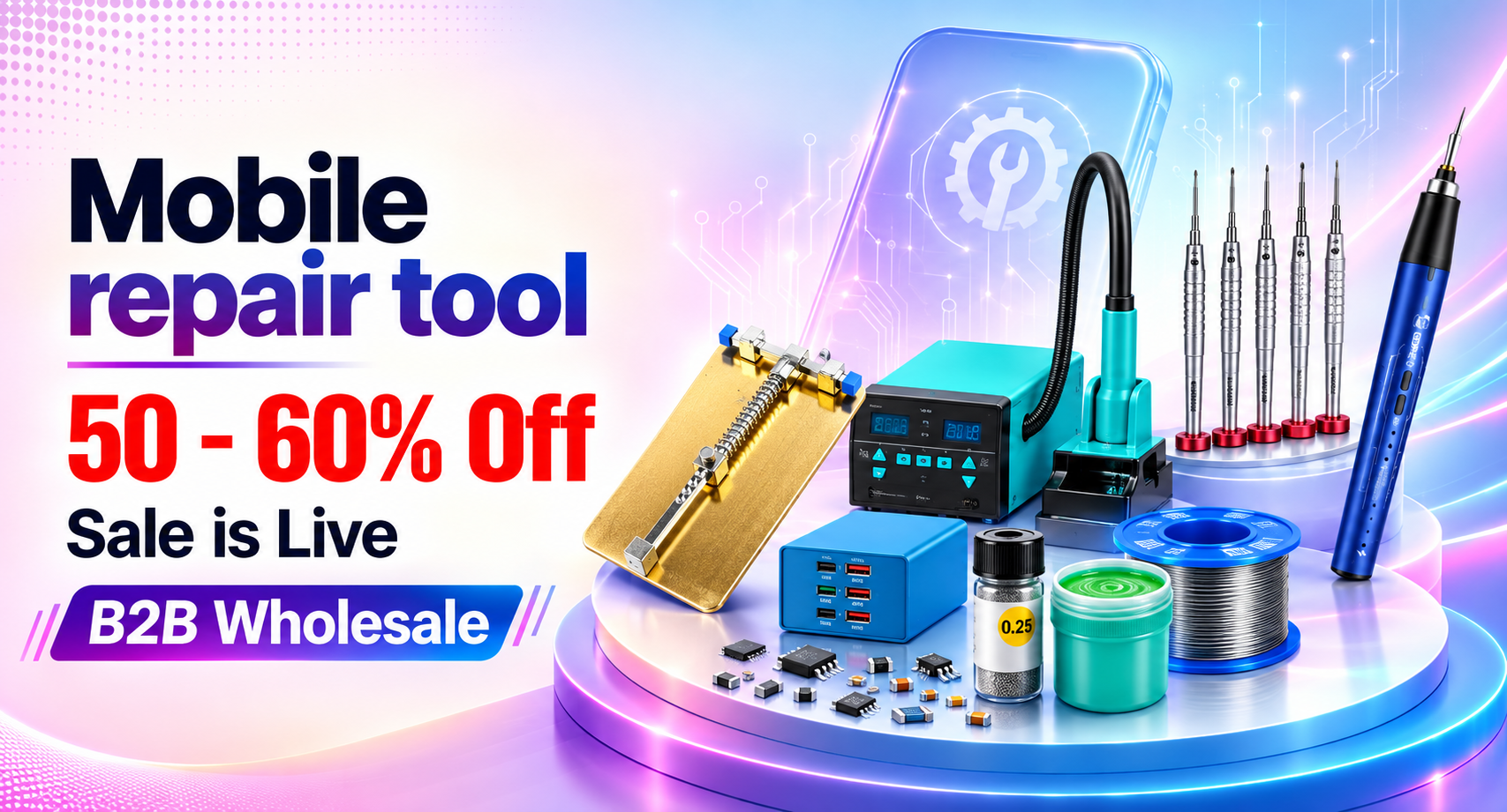 Mobile repair tools wholesale banner