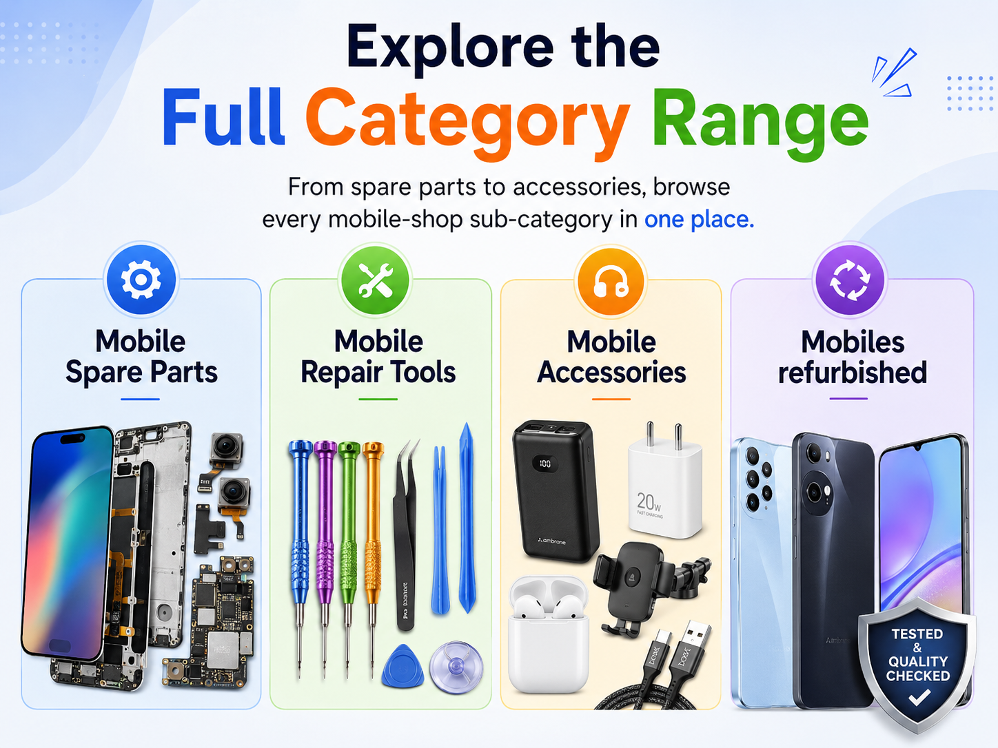 Full mobile category range