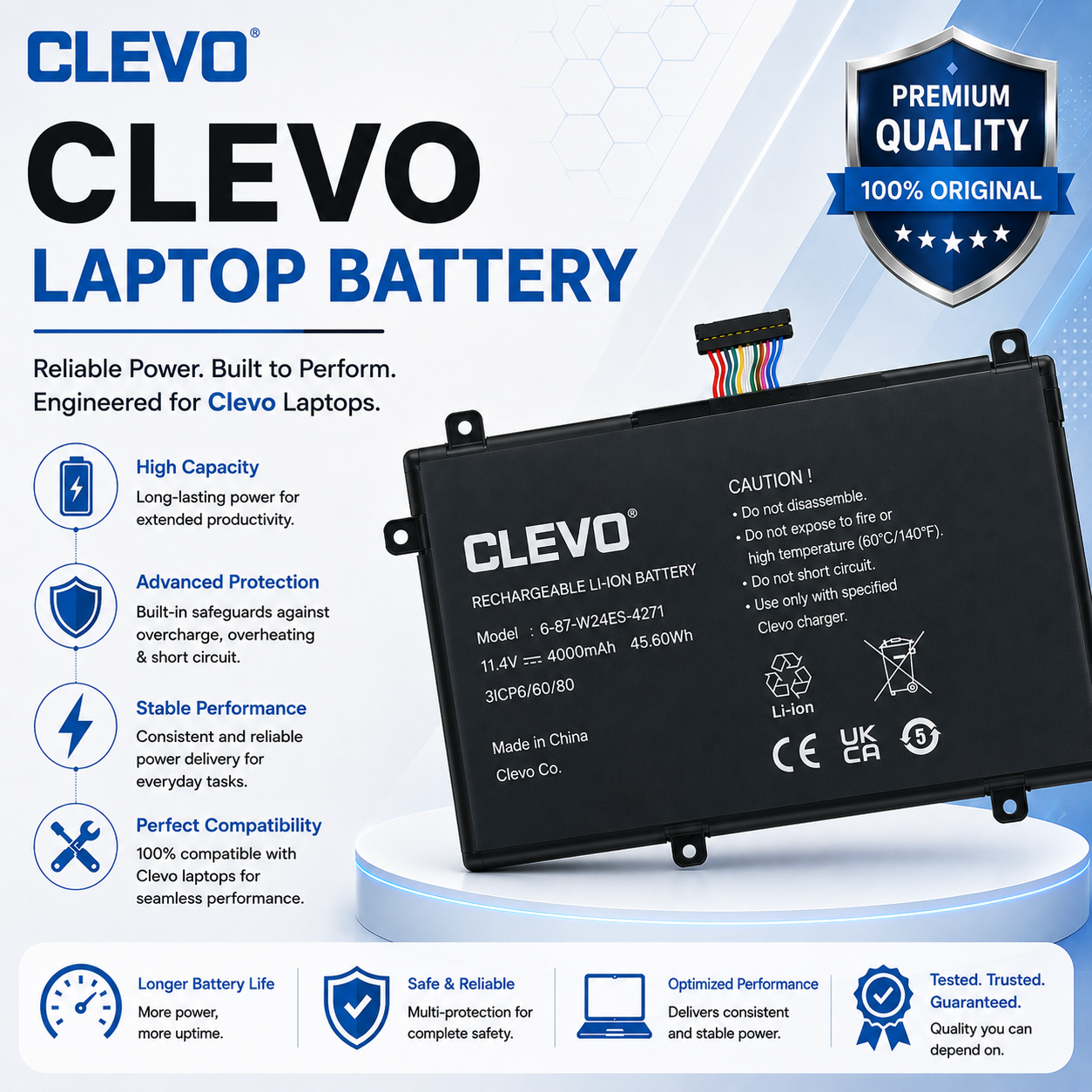 Clevo Laptop Battery image