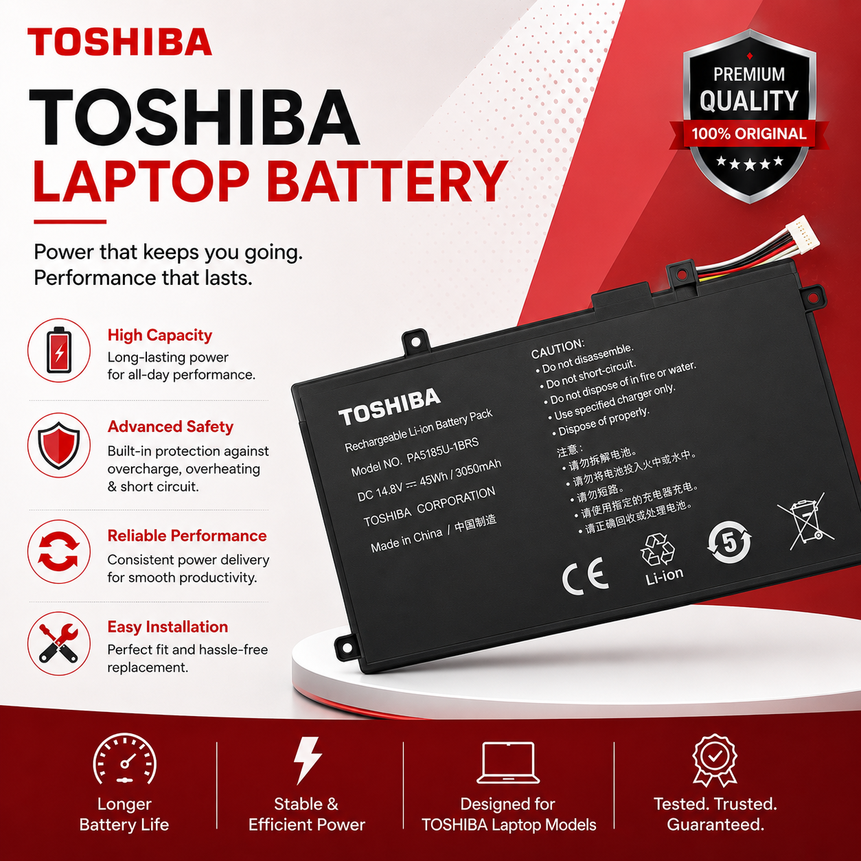 TOSHIBA Laptop Battery image