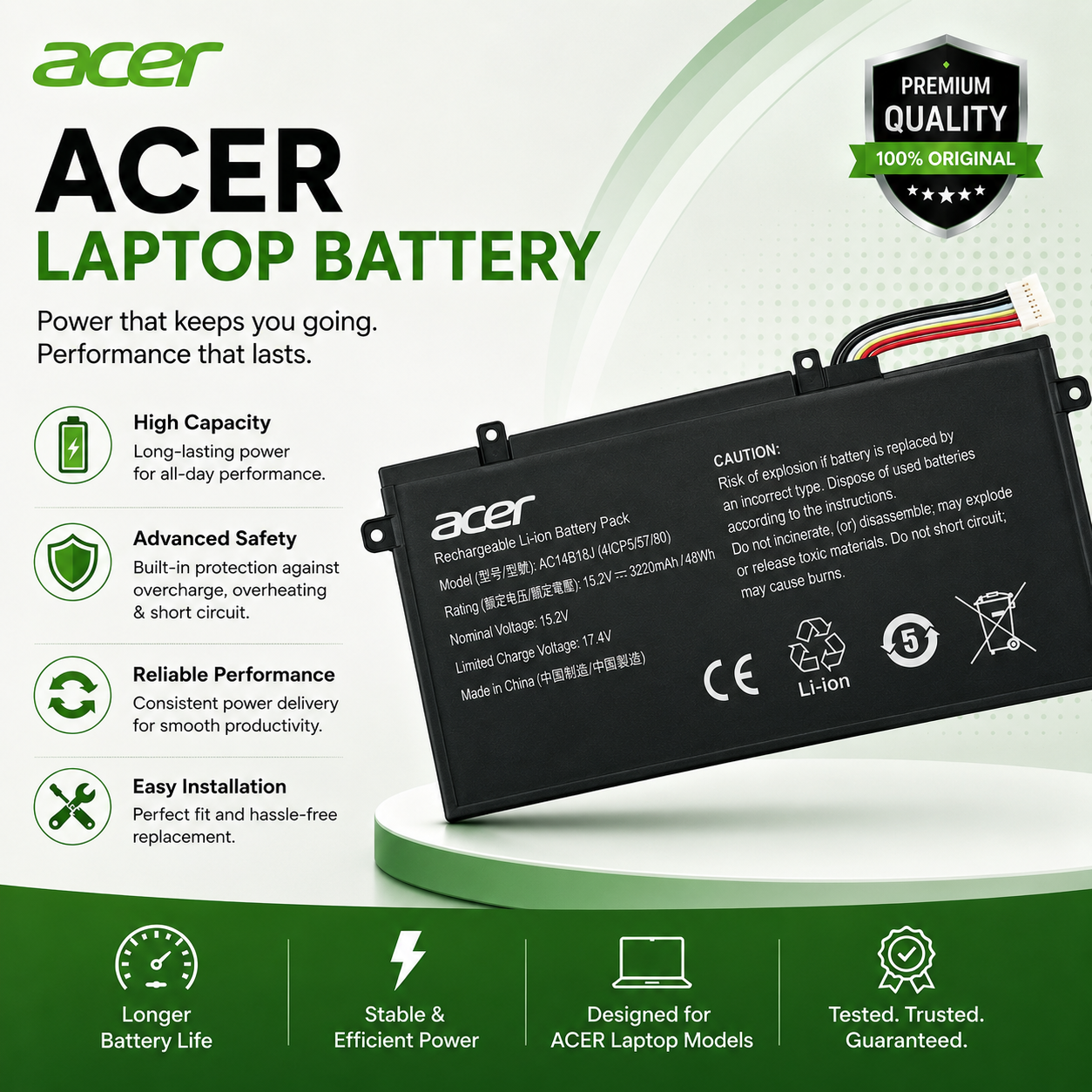 ACER Laptop Battery image