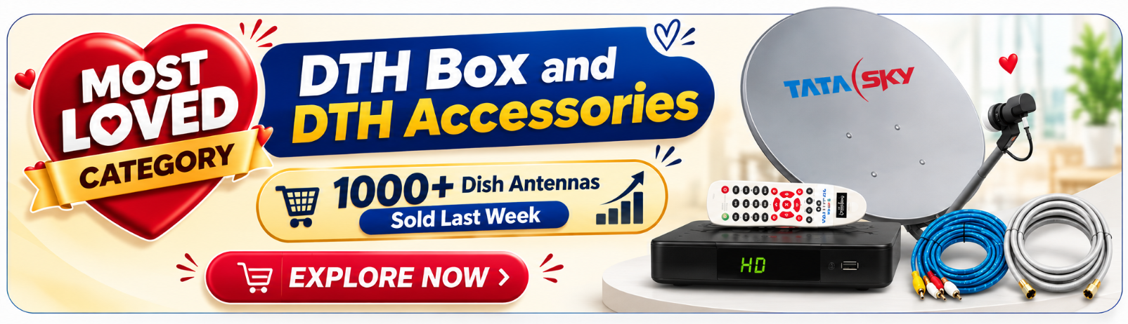 DTH Box and DTH Accessories offer banner
