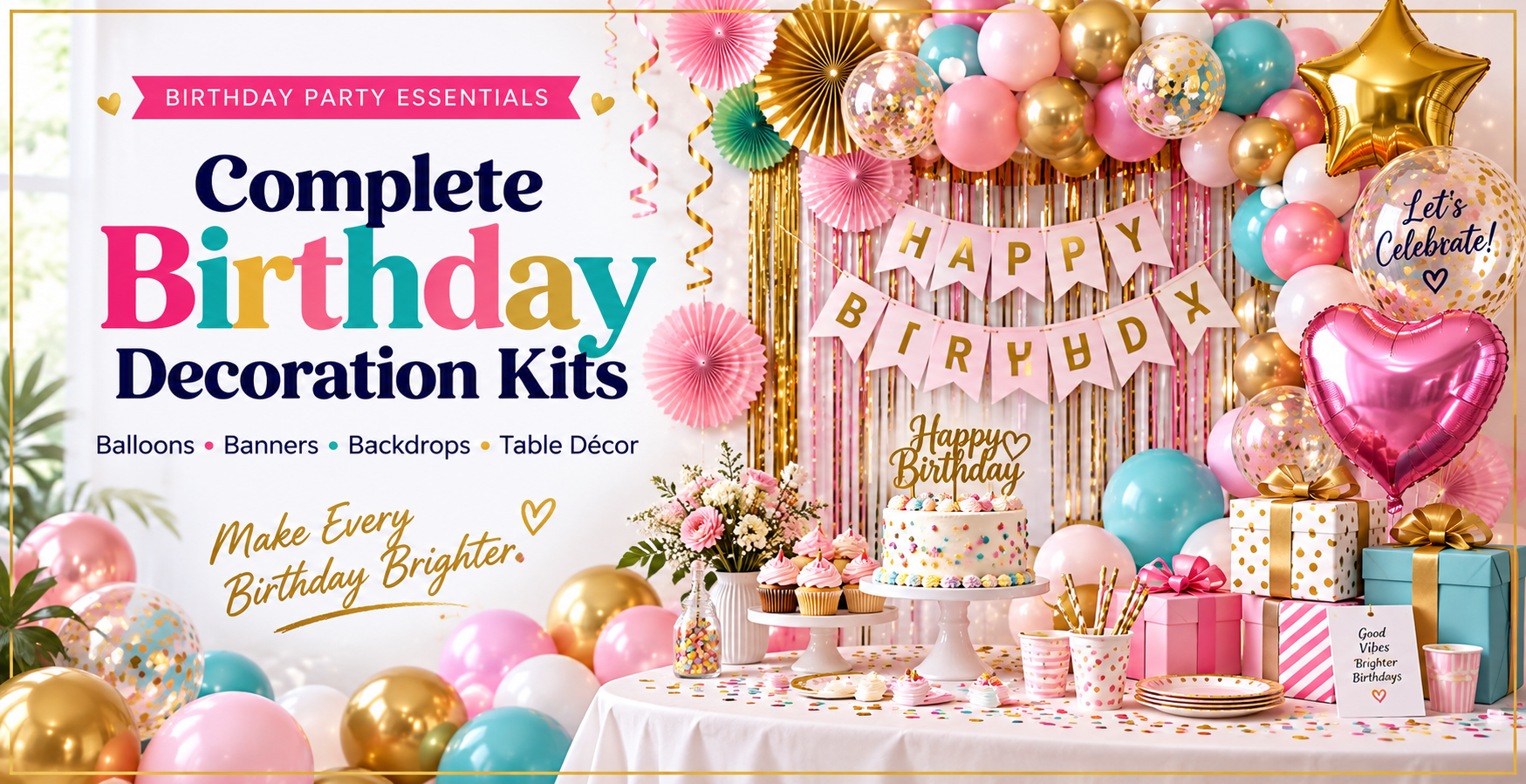 Party Events Complete Birthday Decoration Kits