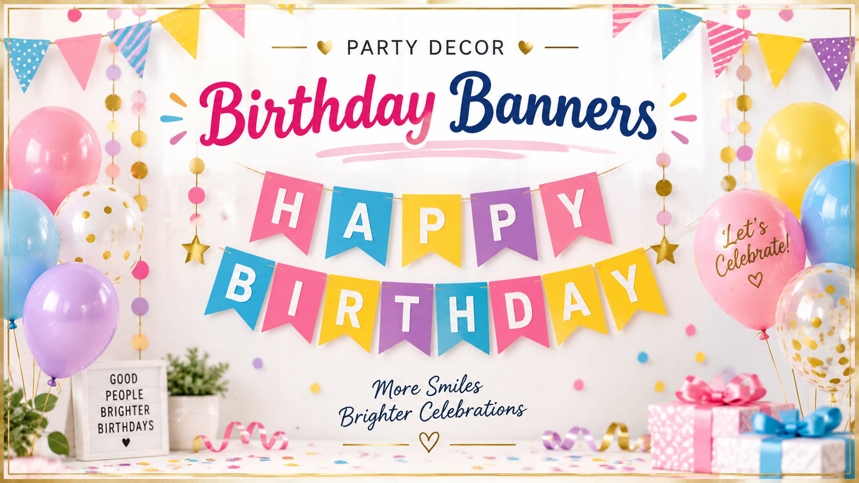 Party Events Birthday Banners