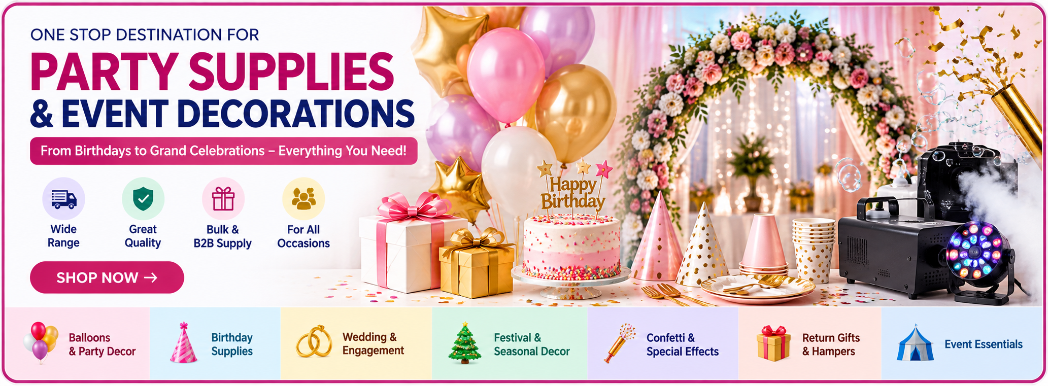 Party Events Promotional Banner 1