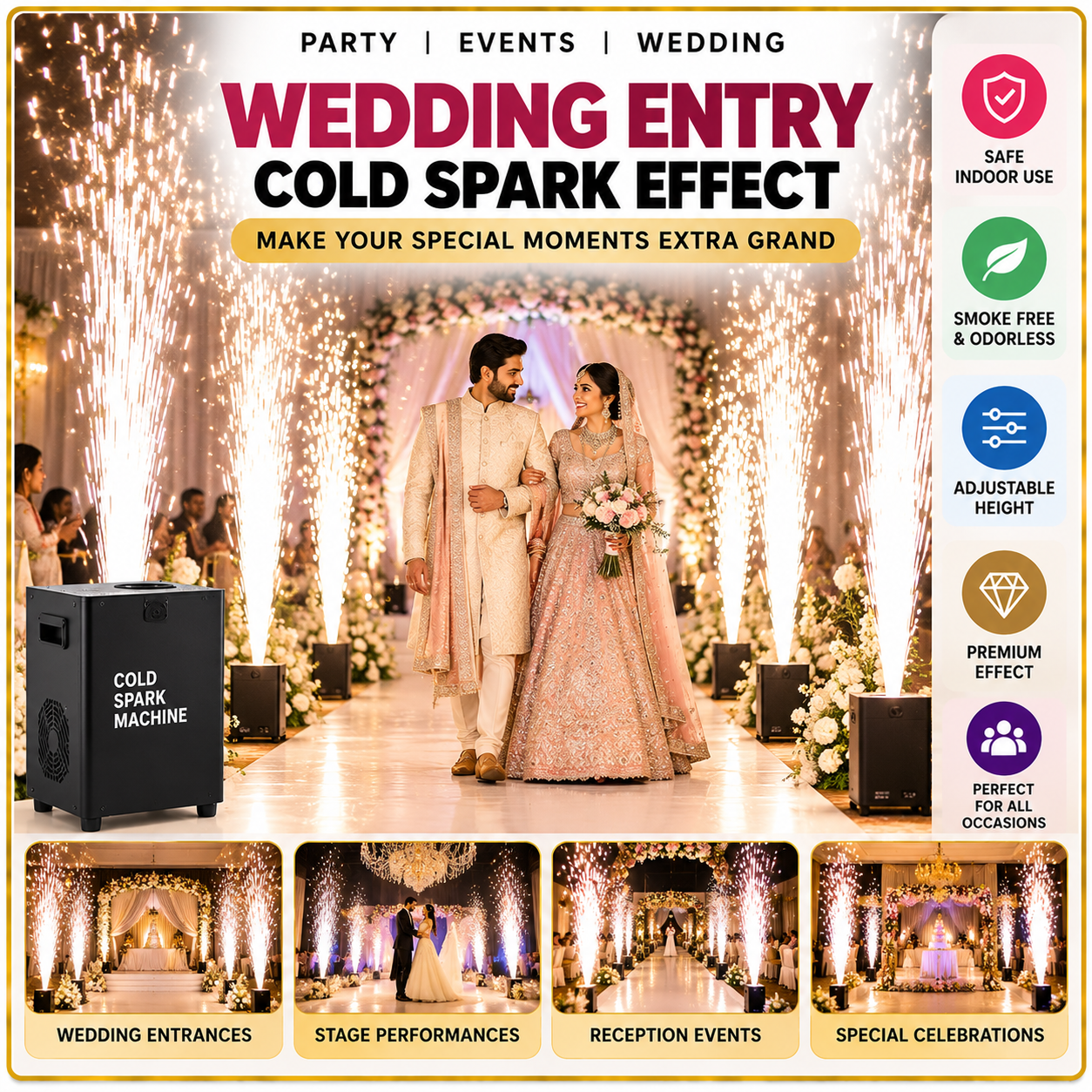 Wedding Entry Cold Spark Effect