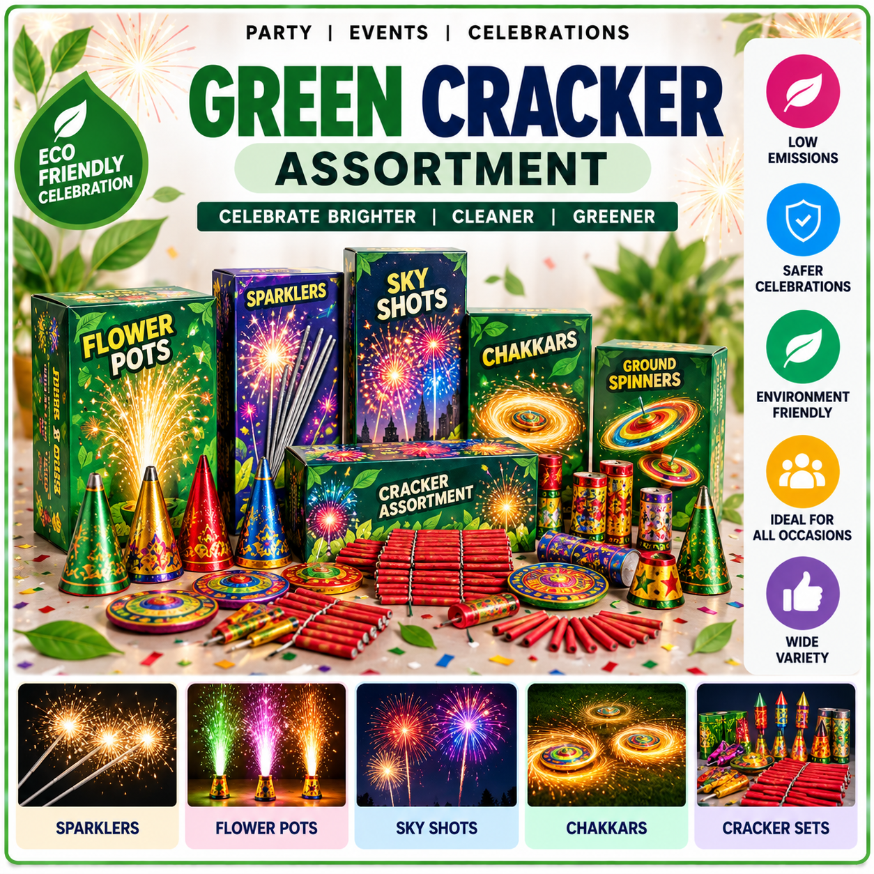 Green Cracker Assortment