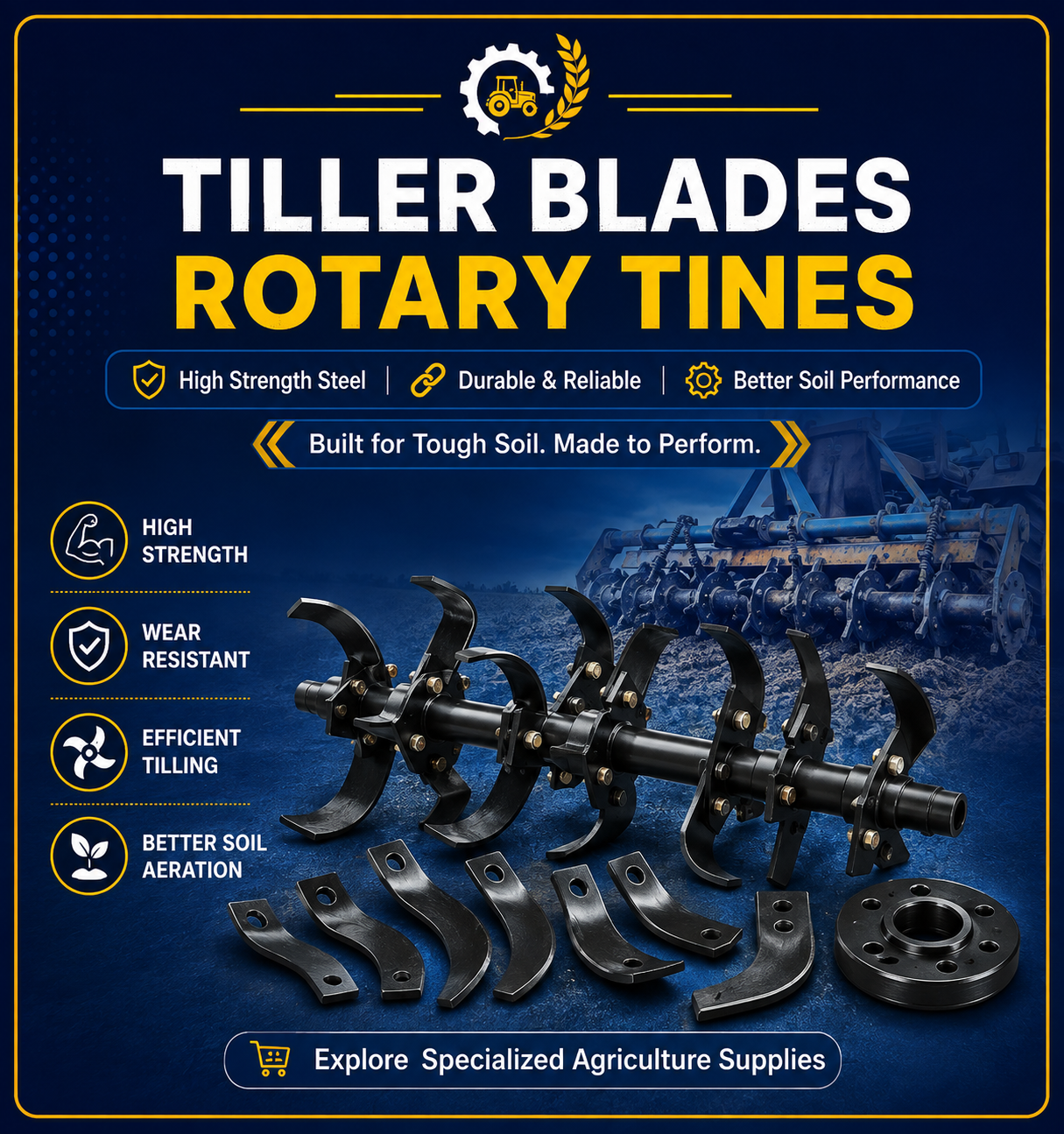 Tiller Blades Rotary Tines