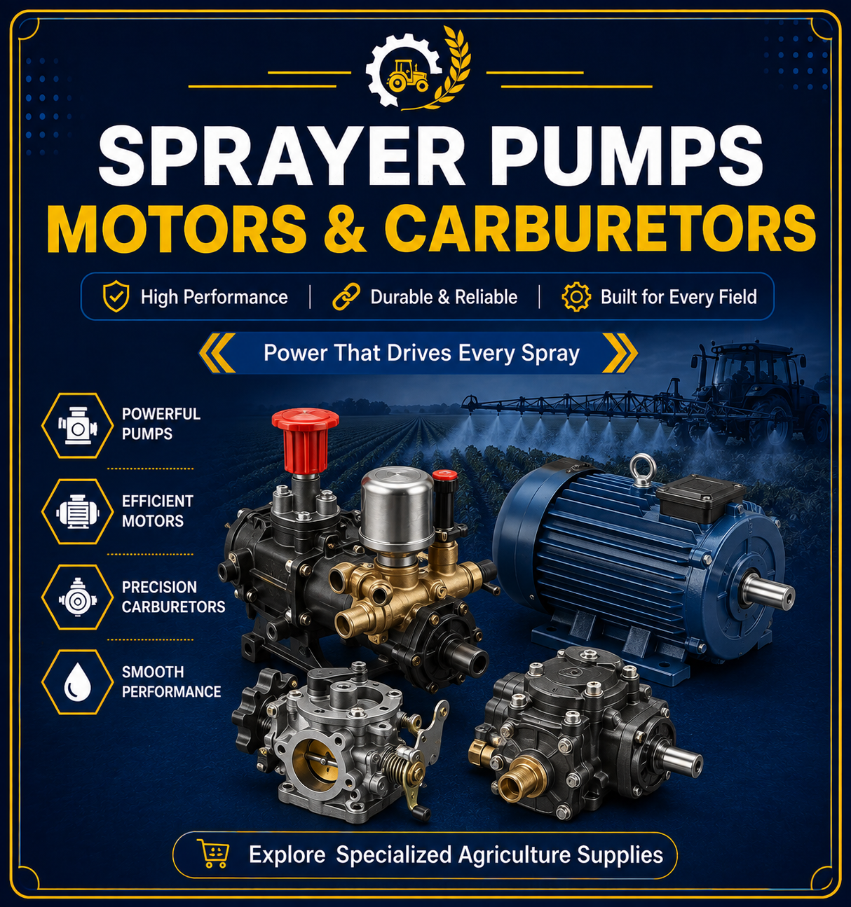 Sprayer Pumps Motors Carburetors