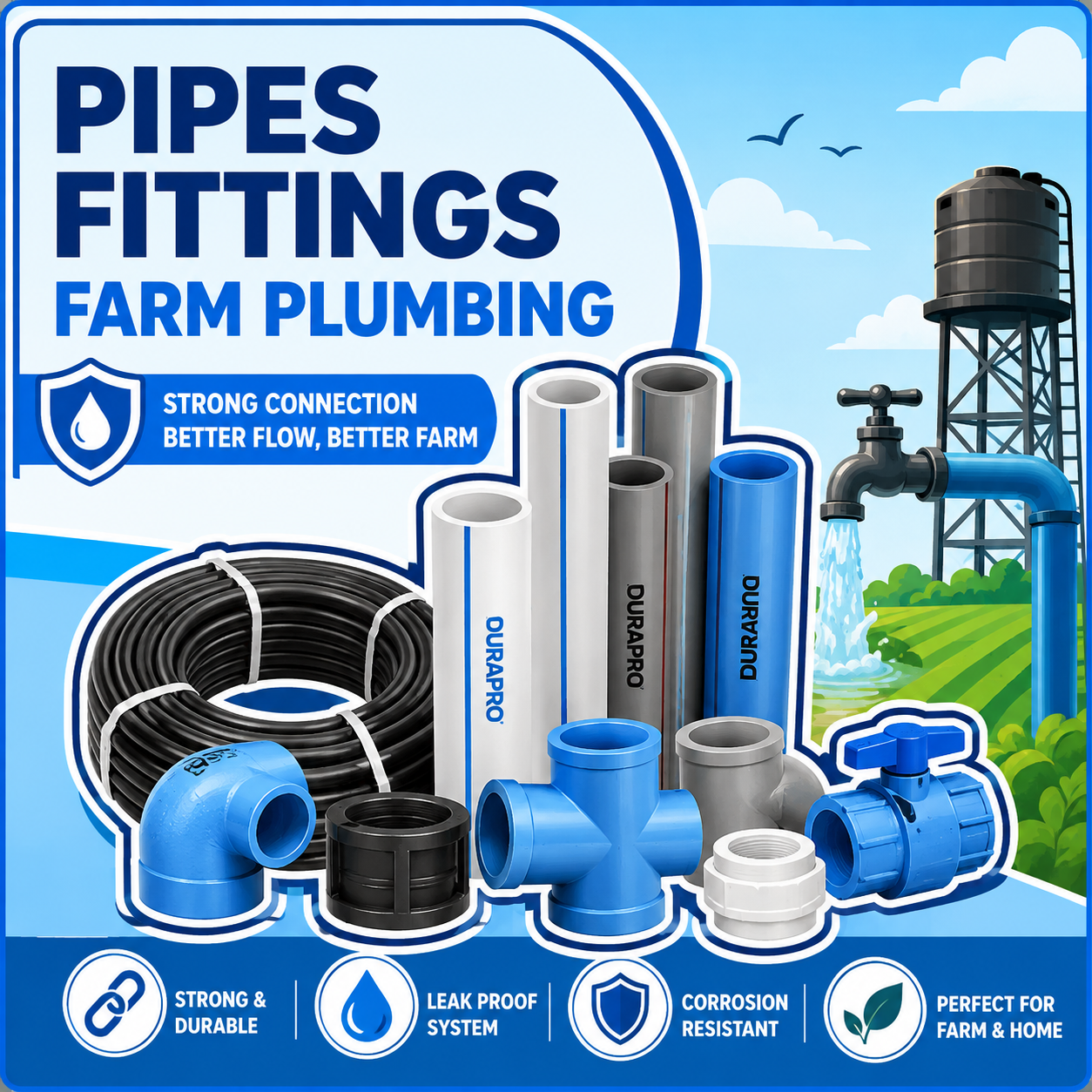 Pipes Fittings Farm Plumbing