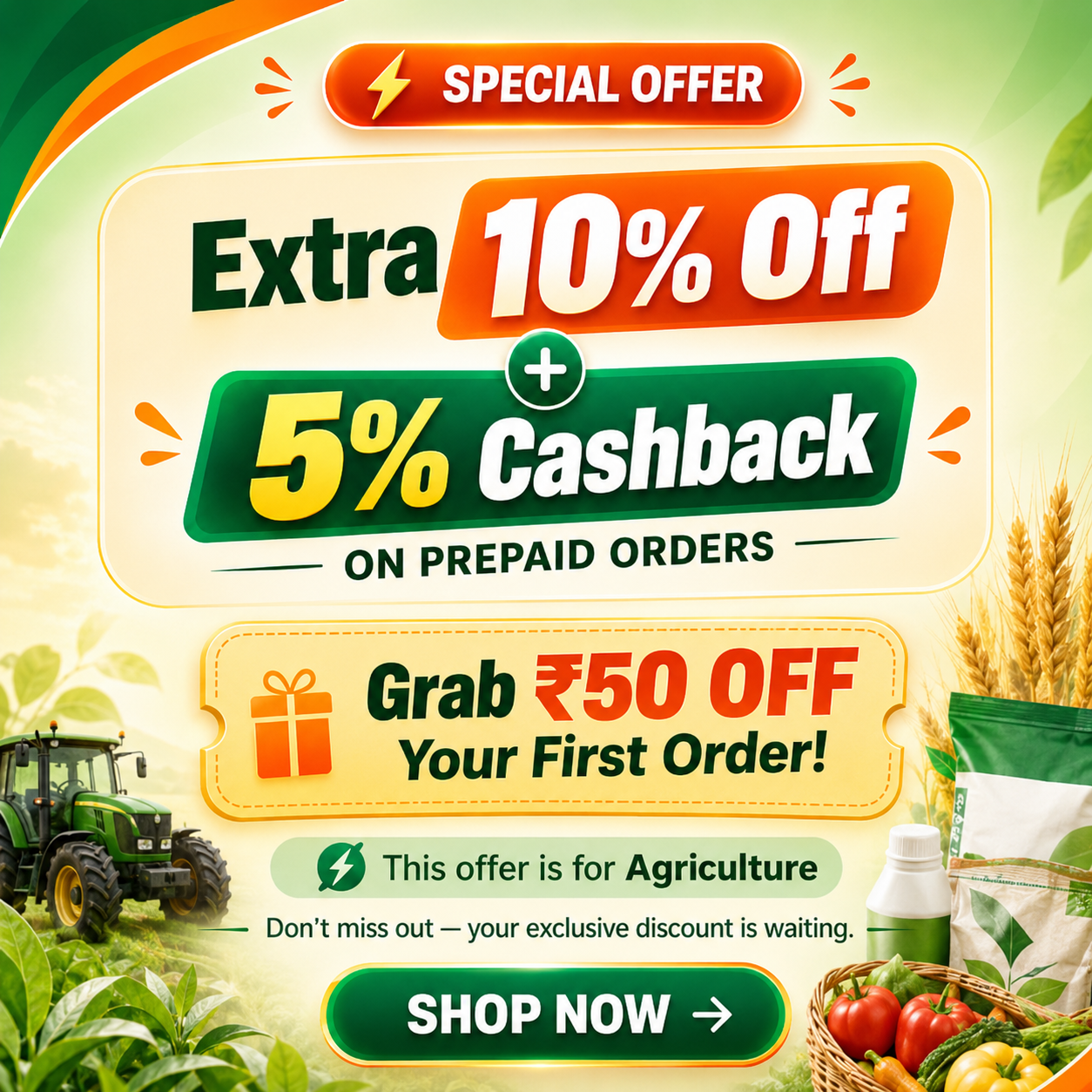 Agriculture Promotional Offer Popup