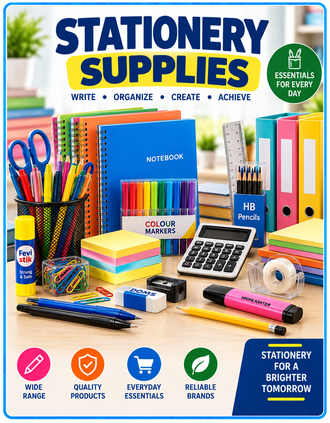 Back To School Stationery Supplies