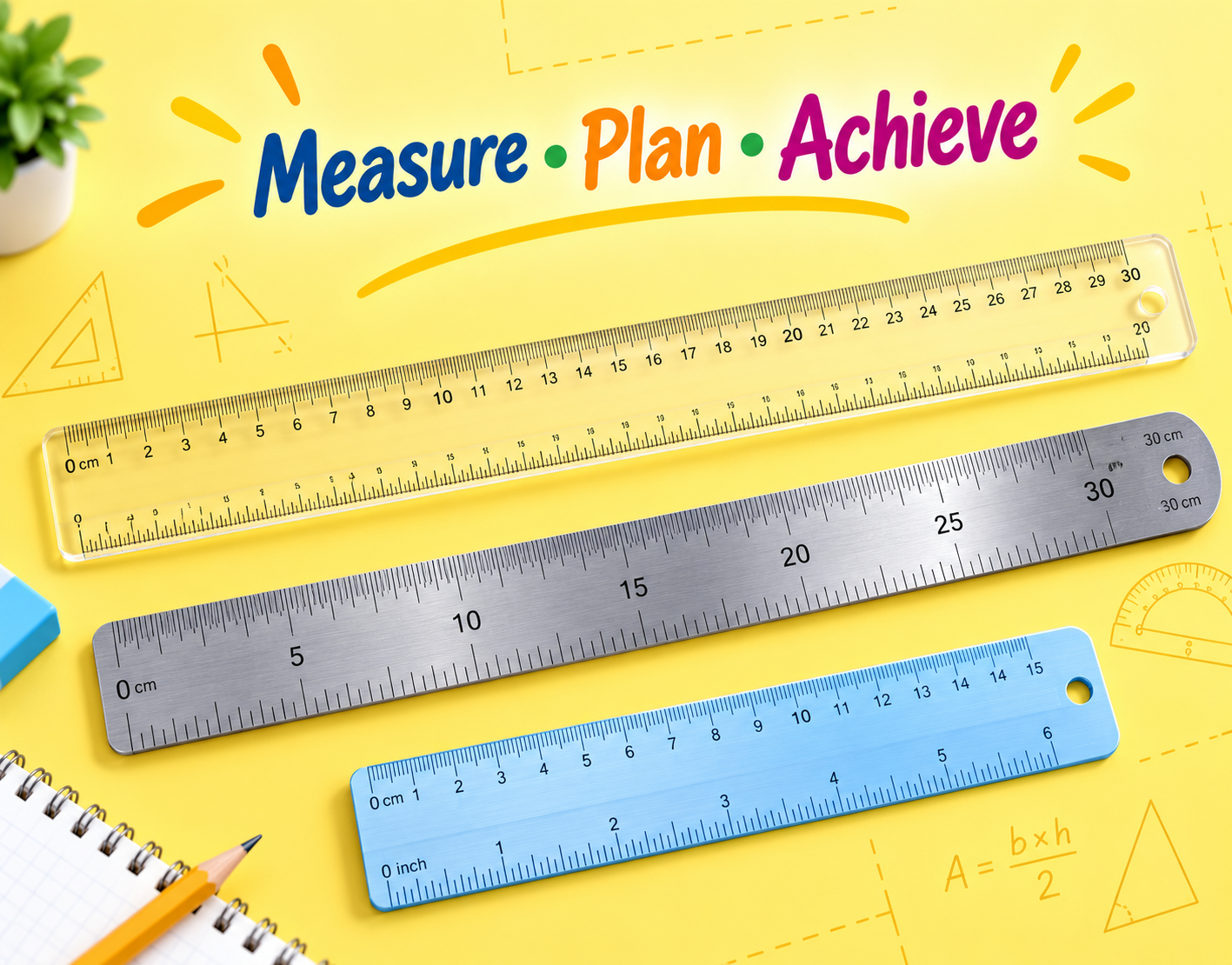 Stationery SchoolDesk RulersMeasuringScales