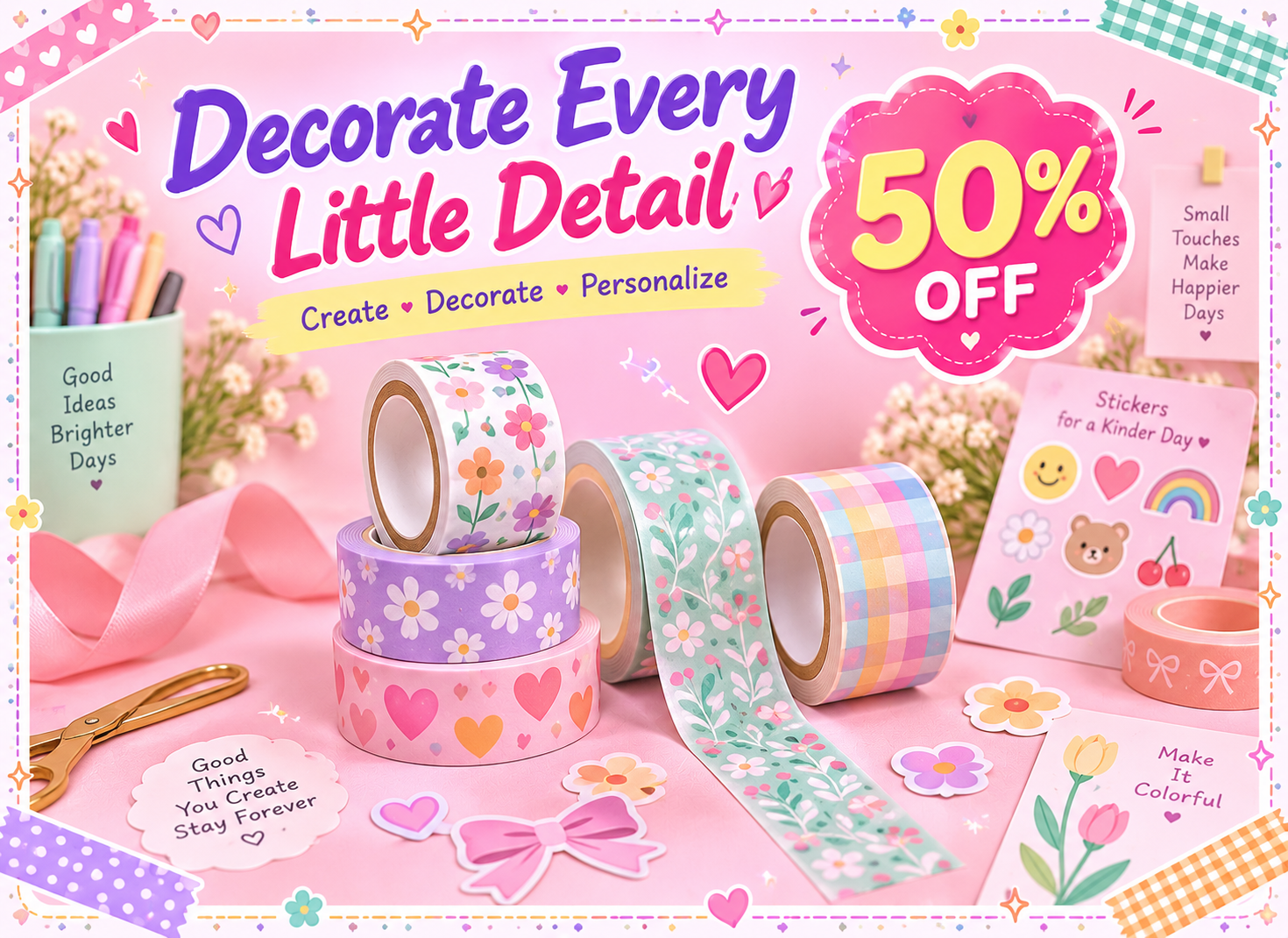 Stationery Fancy DecorativeCraftingWashi
