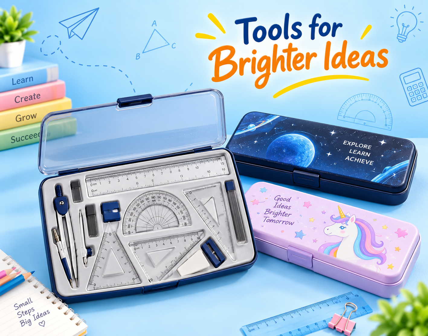 Stationery SchoolDesk CompleteGeometryBoxes