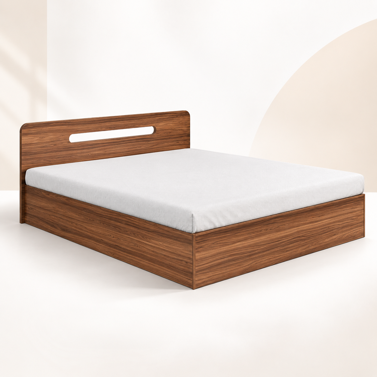 King Size Wooden Bed with Box Storage