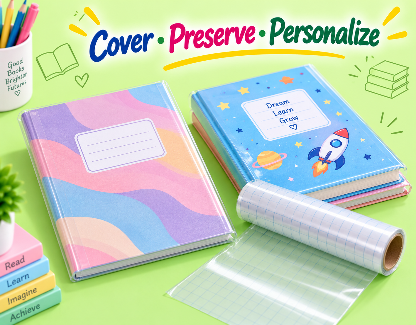 Stationery SchoolDesk BookCoversRolls